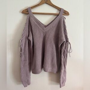 Pacsun LA Hearts V-Neck Knit Sweater, Size M, Dusty Rose Color